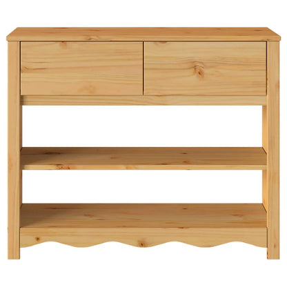 Console Table Drammen Oak 89.5 x 37 x 73 cm Solid Pine Wood