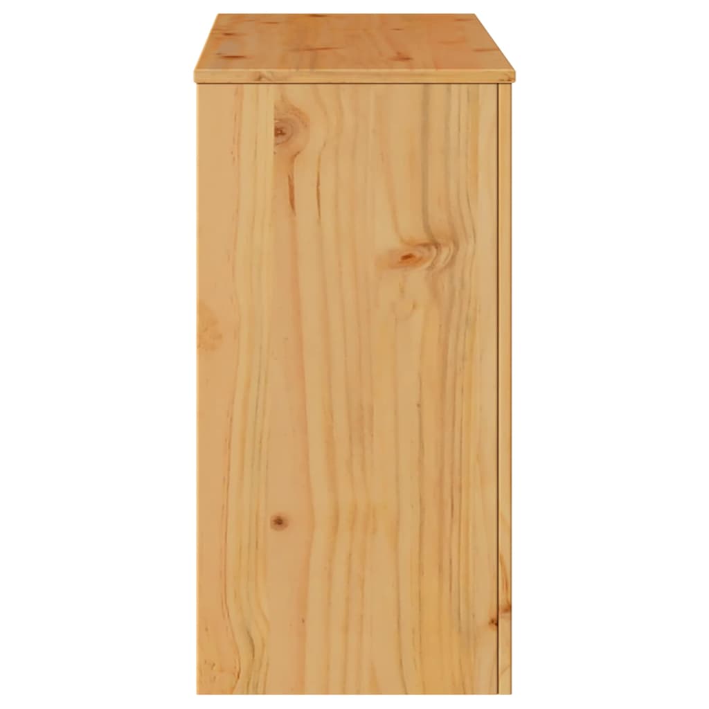 Console Table Drammen Oak 89.5 x 37 x 73 cm Solid Pine Wood