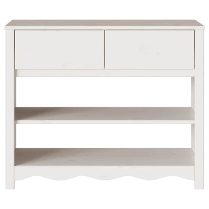 Console Table Drammen White 89.5 x 37 x 73 cm Solid Pine Wood
