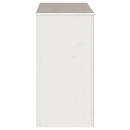 Console Table Drammen White 89.5 x 37 x 73 cm Solid Pine Wood