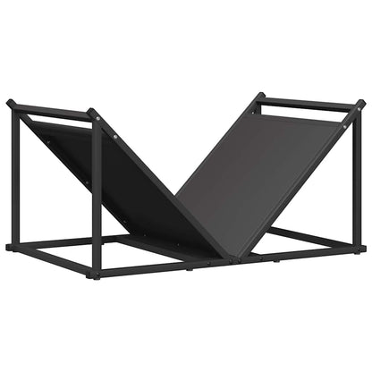 Firewood Rack Black 70x43x34.5 cm Cold-rolled steel