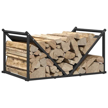 Firewood Rack Black 70x43x34.5 cm Cold-rolled steel