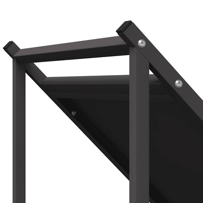 Firewood Rack Black 70x43x34.5 cm Cold-rolled steel