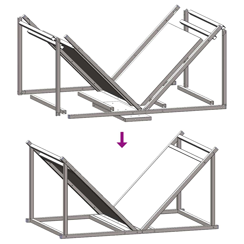 Firewood Rack Anthracite 70x43x34.5 cm Cold-rolled steel