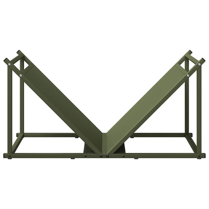 Firewood Rack Olive Green 70x43x34.5 cm Cold-rolled steel