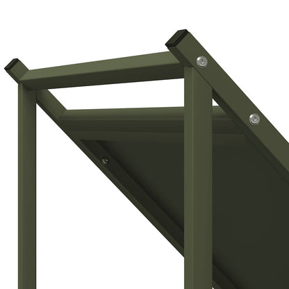 Firewood Rack Olive Green 70x43x34.5 cm Cold-rolled steel