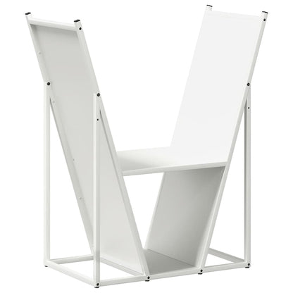 Firewood Rack White 69.5x35x81 cm Cold-rolled steel