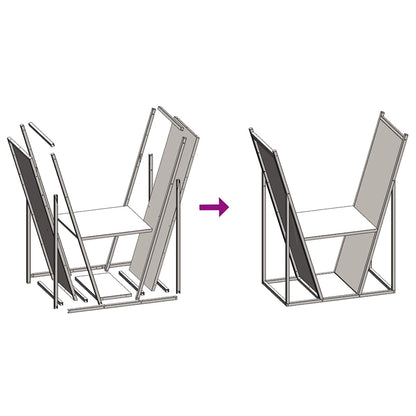 Firewood Rack White 69.5x35x81 cm Cold-rolled steel