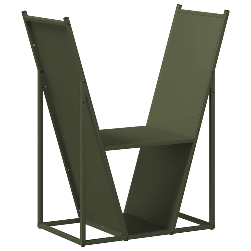 Firewood Rack Olive Green 69.5x35x81 cm Cold-rolled steel