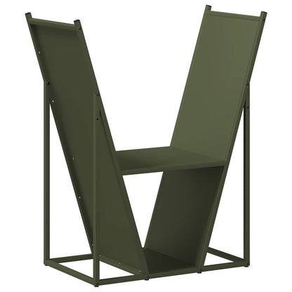 Firewood Rack Olive Green 69.5x35x81 cm Cold-rolled steel