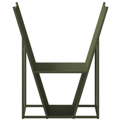 Firewood Rack Olive Green 69.5x35x81 cm Cold-rolled steel