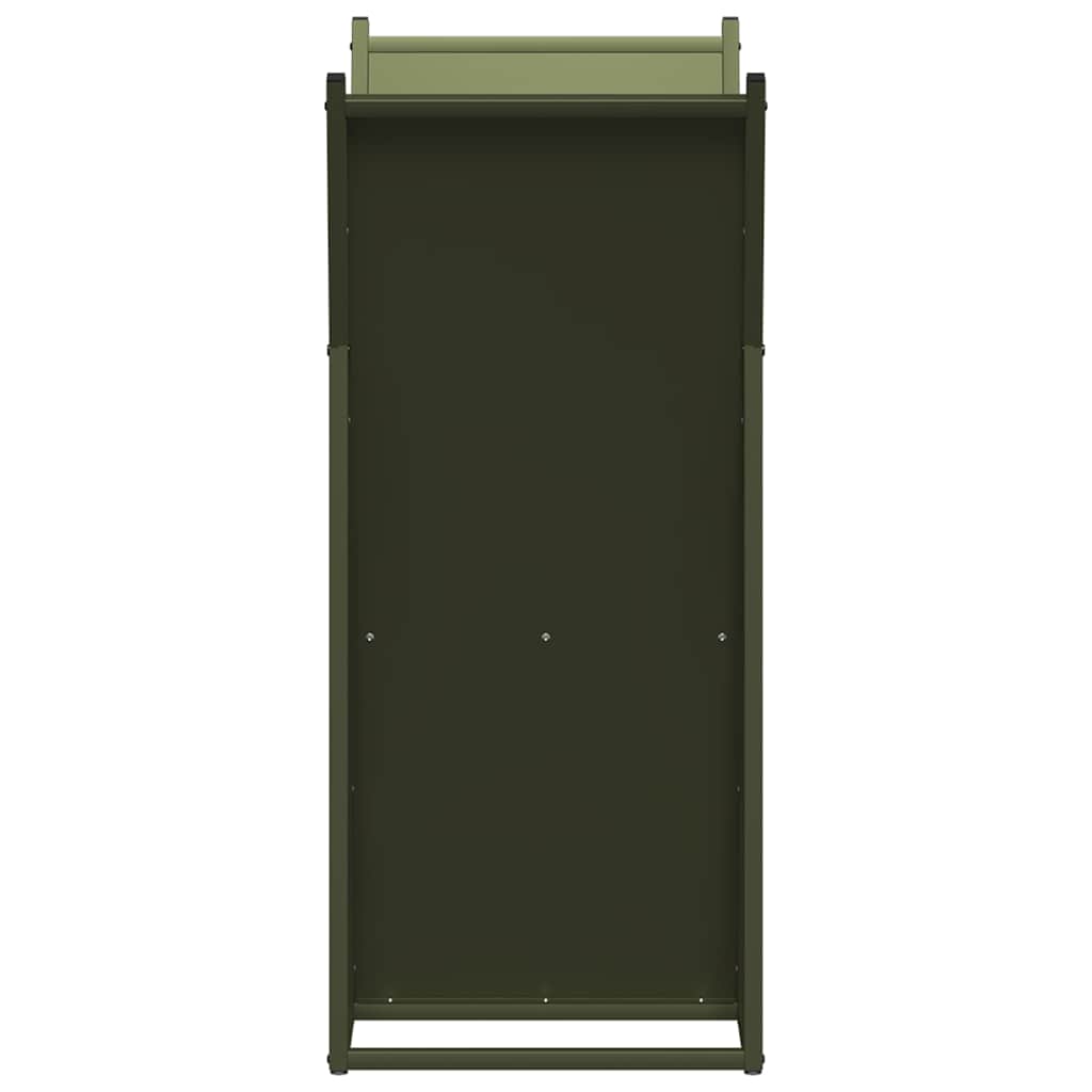 Firewood Rack Olive Green 69.5x35x81 cm Cold-rolled steel