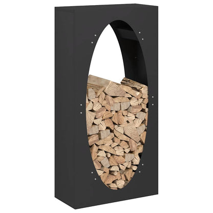 Firewood Rack Black 50x23x100 cm Cold-rolled steel