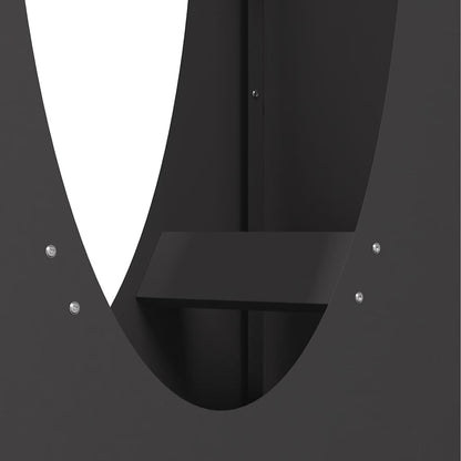 Firewood Rack Black 50x23x100 cm Cold-rolled steel