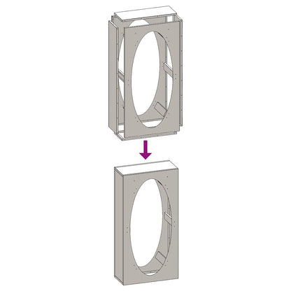 Firewood Rack White 50x23x100 cm Cold-rolled steel
