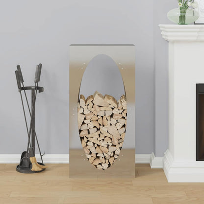 Firewood Rack 50x23x100 cm Stainless Steel