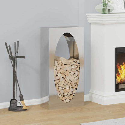 Firewood Rack 50x23x100 cm Stainless Steel