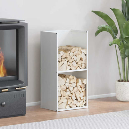 Firewood Rack White 40x30x80 cm Cold-rolled steel