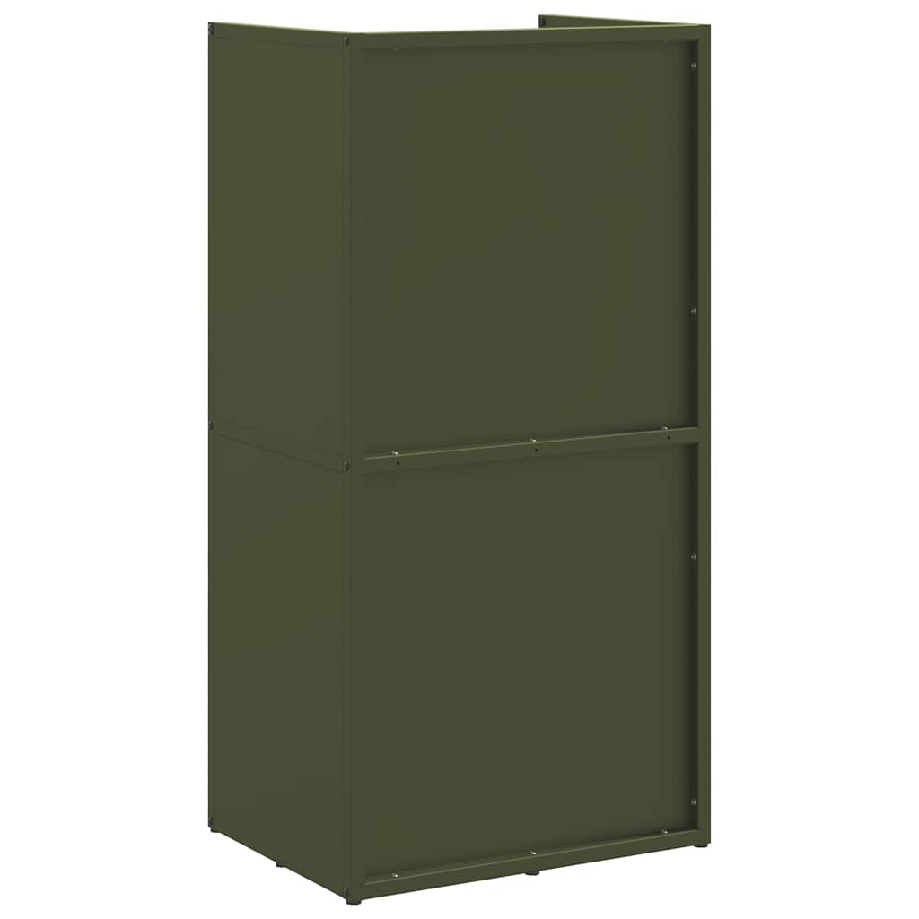Firewood Rack Olive Green 40x30x80 cm Cold-rolled steel