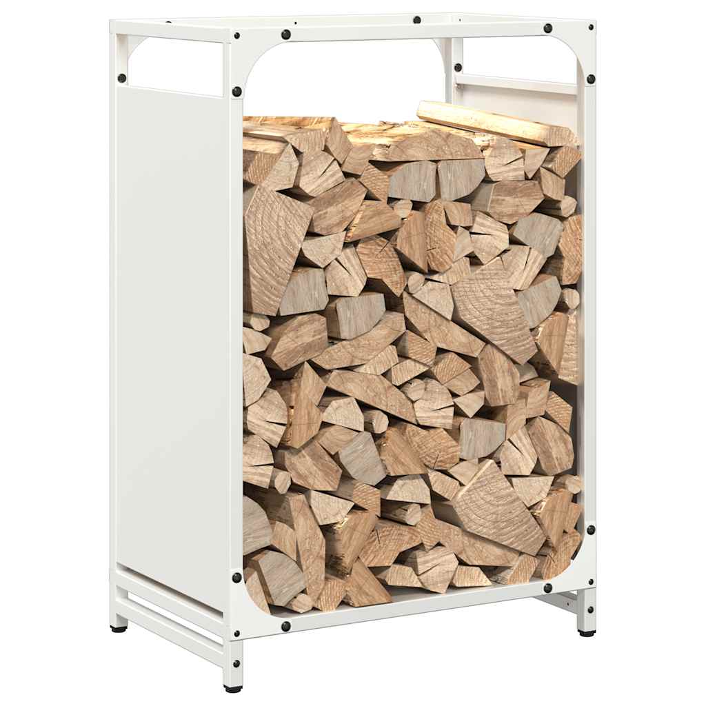 Firewood Rack White 44x28x65 cm Cold-rolled steel
