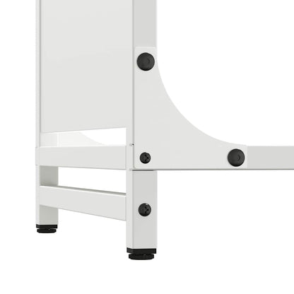 Firewood Rack White 44x28x65 cm Cold-rolled steel