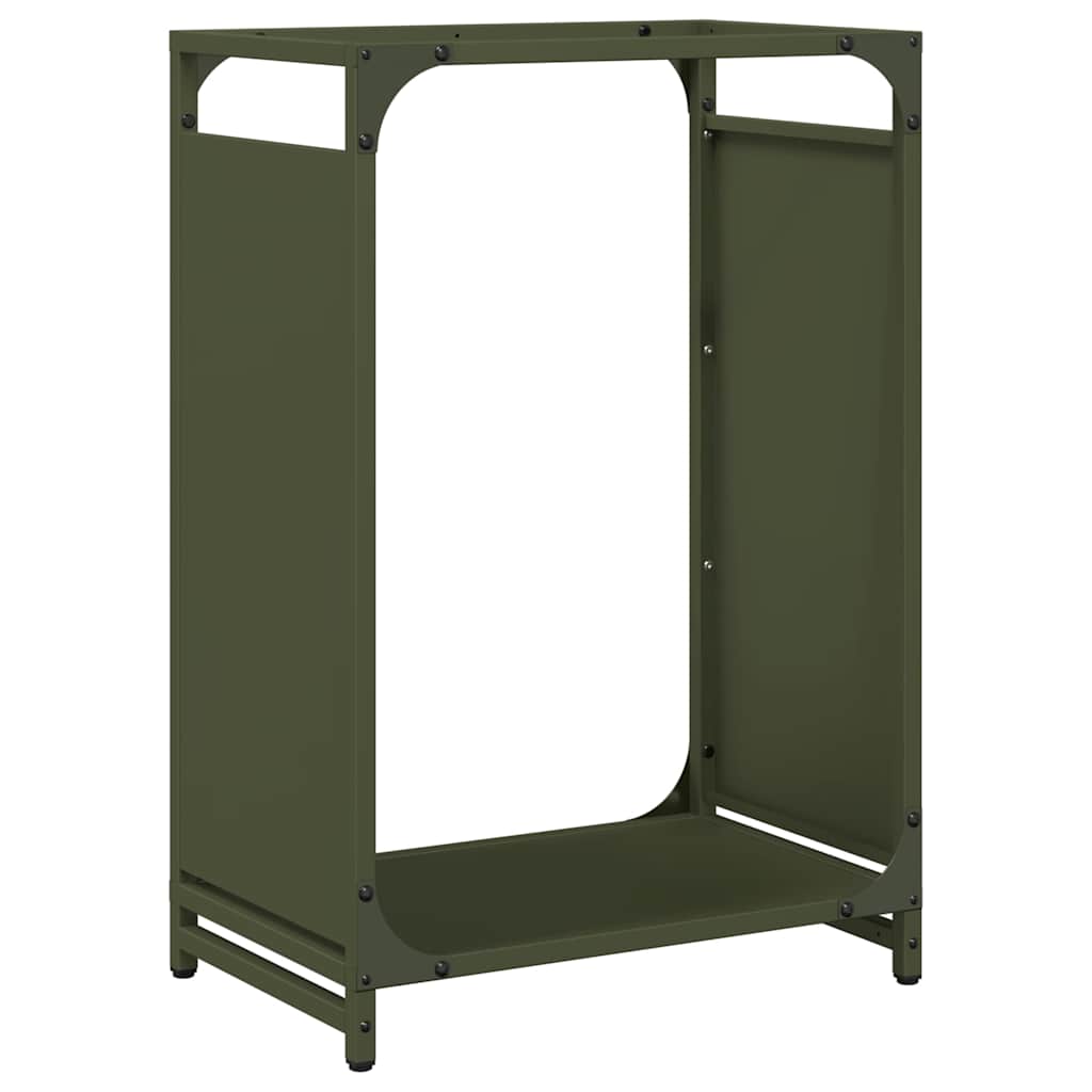 Firewood Rack Olive Green 44x28x65 cm Cold-rolled steel