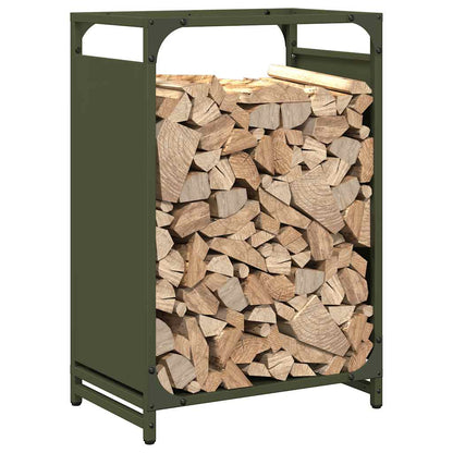 Firewood Rack Olive Green 44x28x65 cm Cold-rolled steel