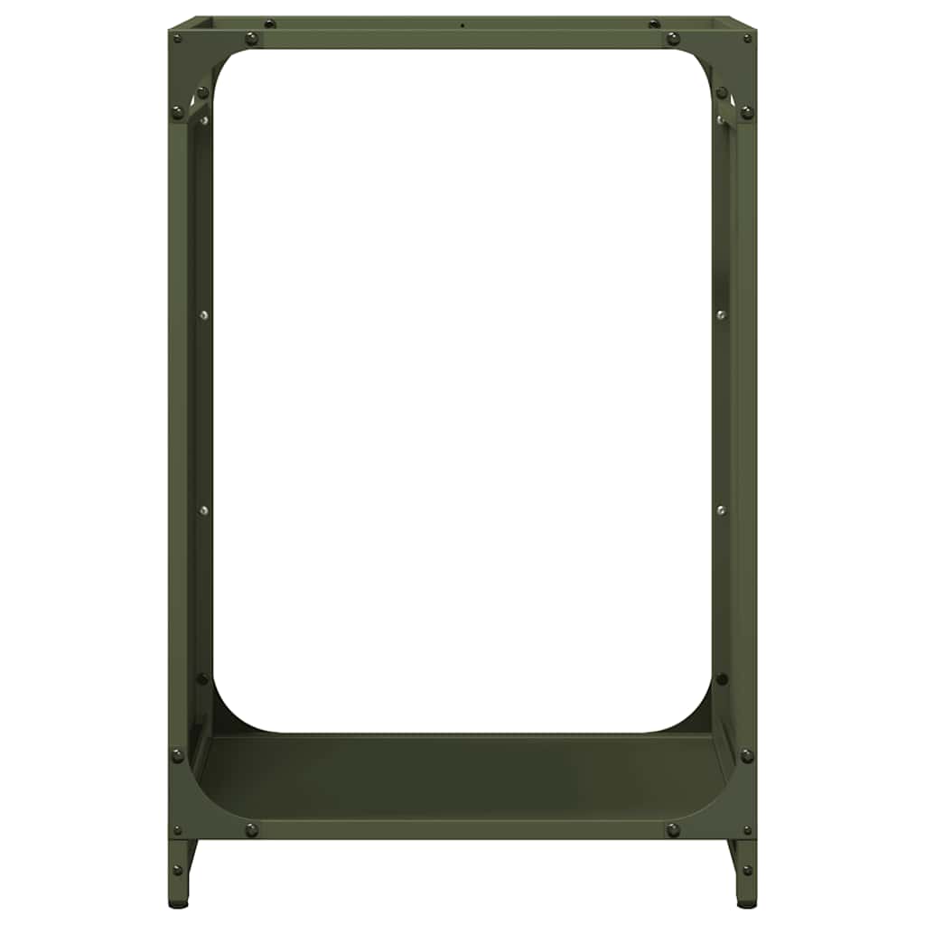 Firewood Rack Olive Green 44x28x65 cm Cold-rolled steel