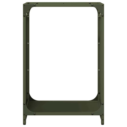 Firewood Rack Olive Green 44x28x65 cm Cold-rolled steel