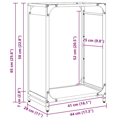 Firewood Rack Olive Green 44x28x65 cm Cold-rolled steel