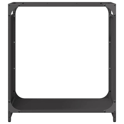 Firewood Rack Black 60x28x65 cm Cold-rolled steel