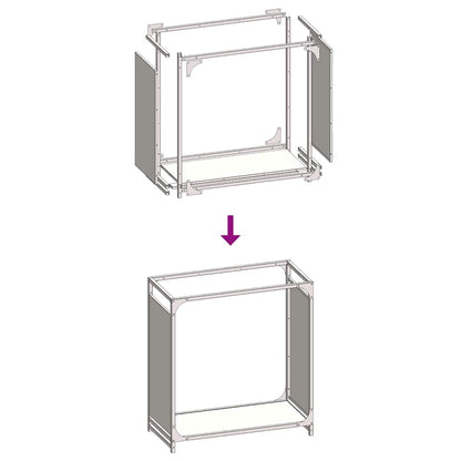 Firewood Rack Black 60x28x65 cm Cold-rolled steel