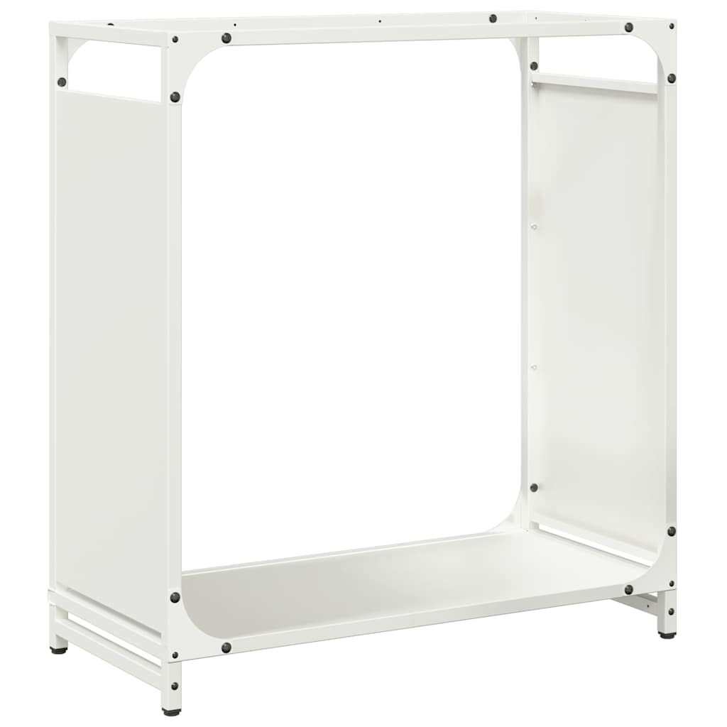 Firewood Rack White 60x28x65 cm Cold-rolled steel
