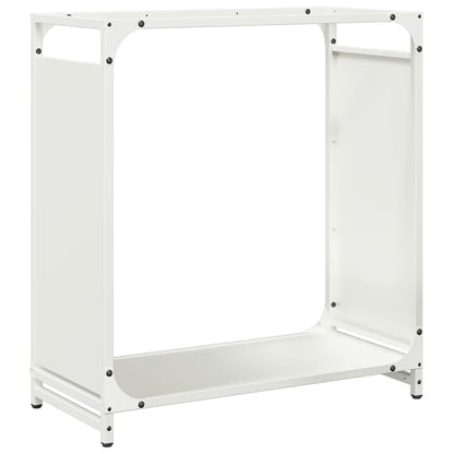 Firewood Rack White 60x28x65 cm Cold-rolled steel