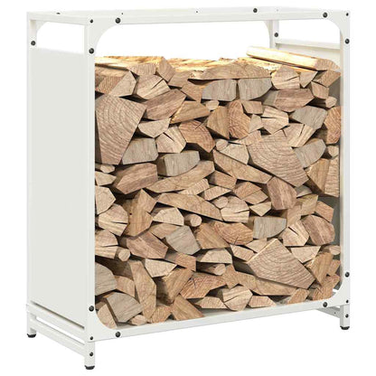 Firewood Rack White 60x28x65 cm Cold-rolled steel