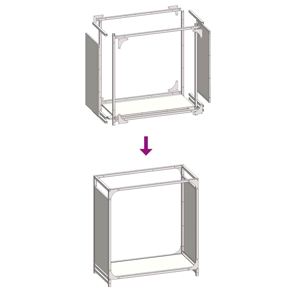 Firewood Rack Anthracite 60x28x65 cm Cold-rolled steel