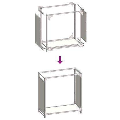 Firewood Rack Anthracite 60x28x65 cm Cold-rolled steel