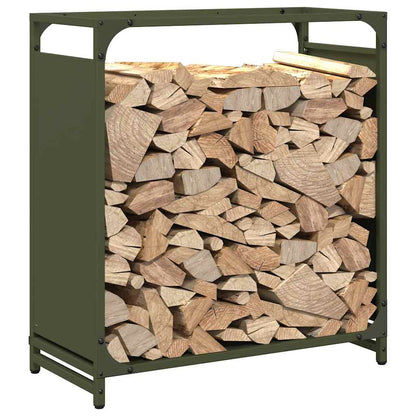 Firewood Rack Olive Green 60x28x65 cm Cold-rolled steel