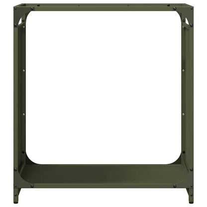 Firewood Rack Olive Green 60x28x65 cm Cold-rolled steel