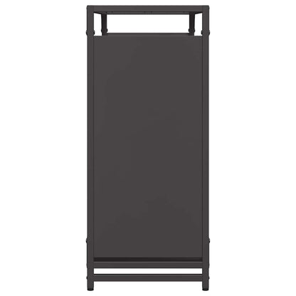Firewood Rack Black 90x28x65 cm Cold-rolled steel