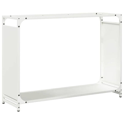 Firewood Rack White 90x28x65 cm Cold-rolled steel