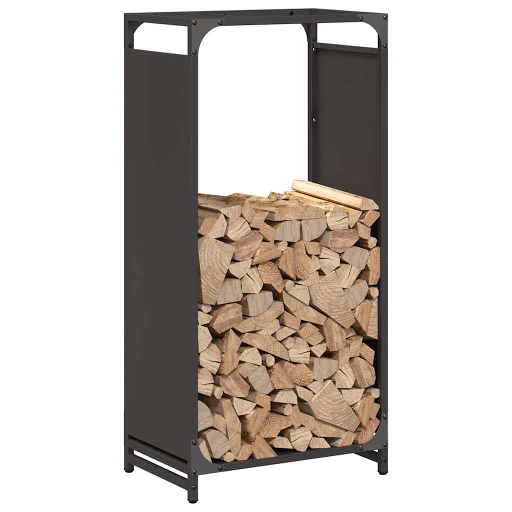 Firewood Rack Black 44x28x90 cm Cold-rolled steel