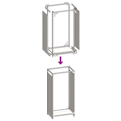 Firewood Rack Black 44x28x90 cm Cold-rolled steel