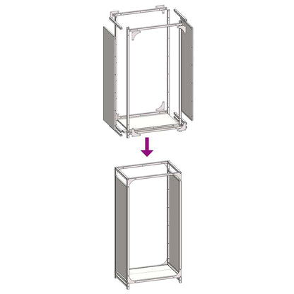 Firewood Rack White 44x28x90 cm Cold-rolled steel