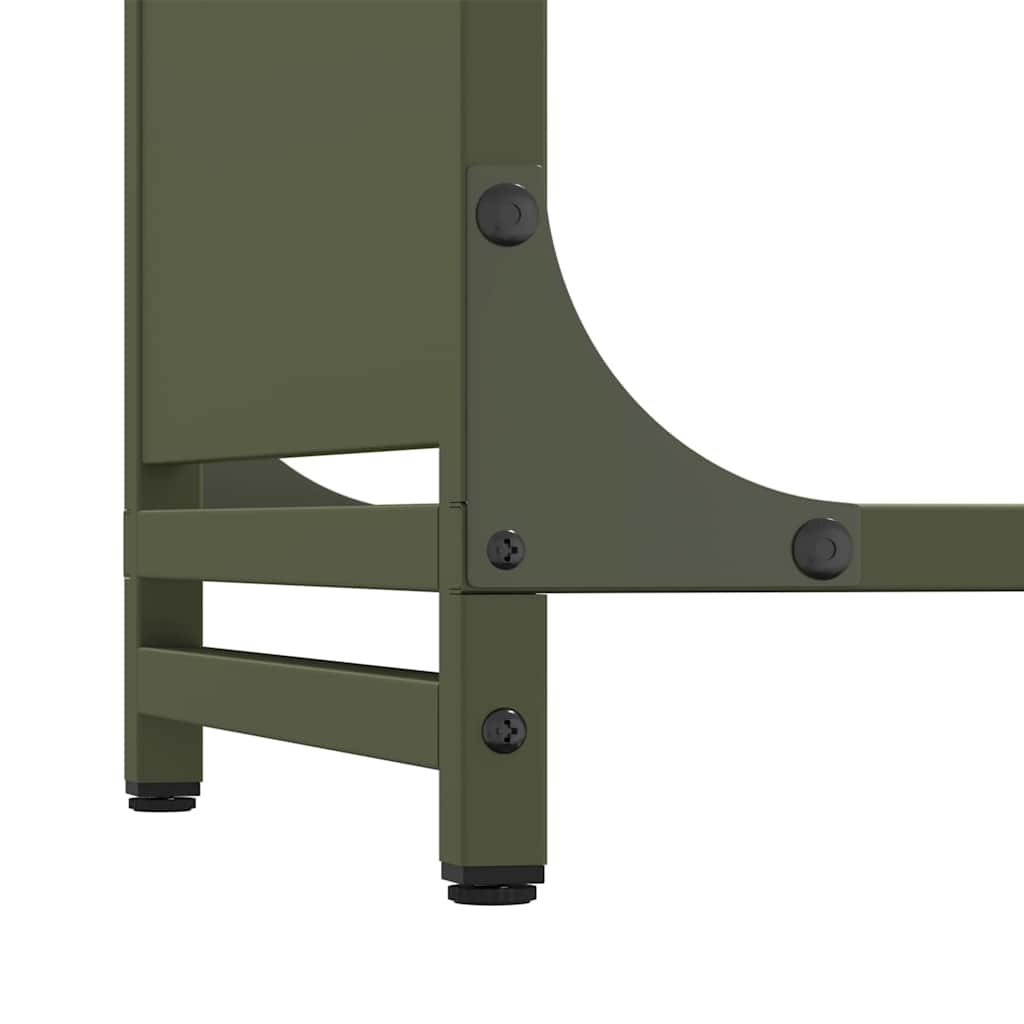 Firewood Rack Olive Green 44x28x90 cm Cold-rolled steel
