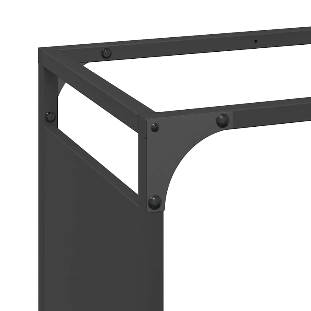 Firewood Rack Black 60x28x90 cm Cold-rolled steel