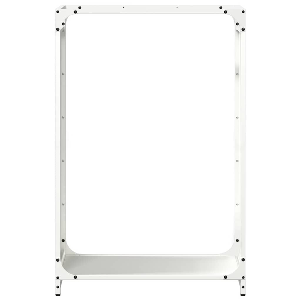 Firewood Rack White 60x28x90 cm Cold-rolled steel
