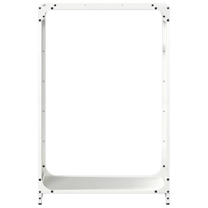 Firewood Rack White 60x28x90 cm Cold-rolled steel