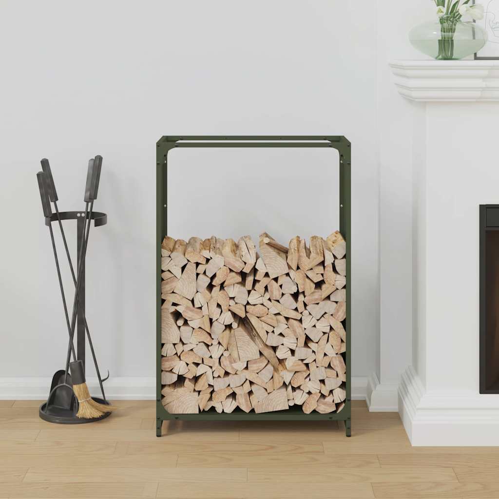 Firewood Rack Olive Green 60x28x90 cm Cold-rolled steel