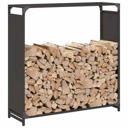 Firewood Rack Black 90x28x90 cm Cold-rolled steel